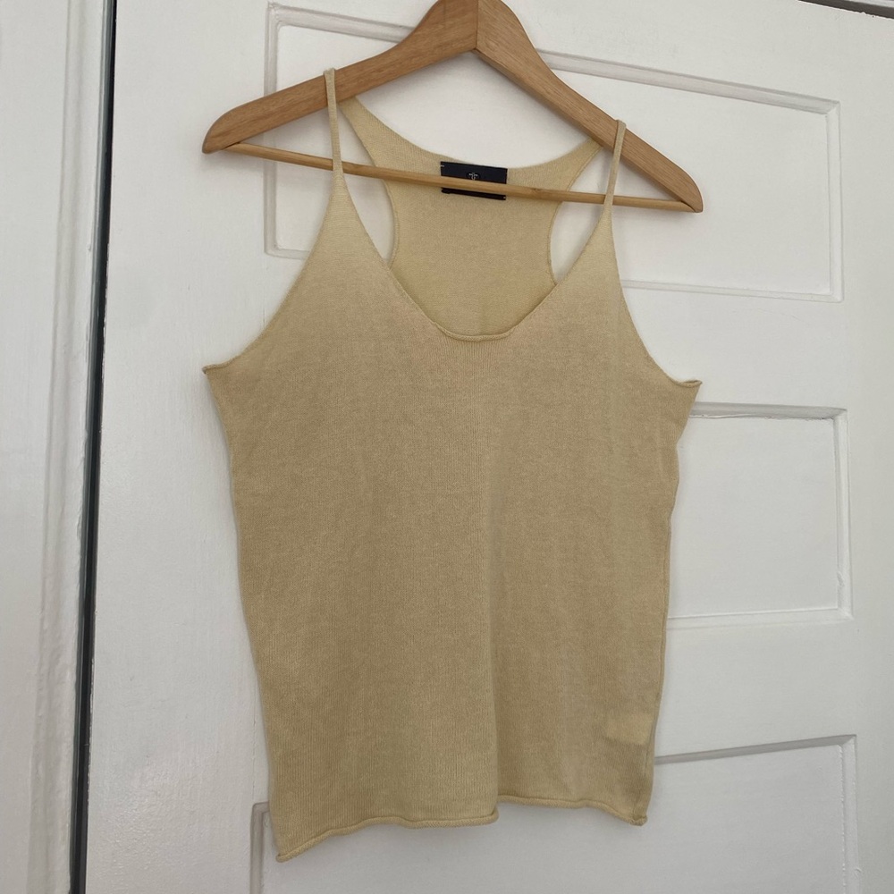 Organic cotton knit tank top camisole luxury designer